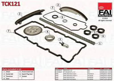 FAI AUTOPARTS tck121 -  Комплект цепи привода распредвала